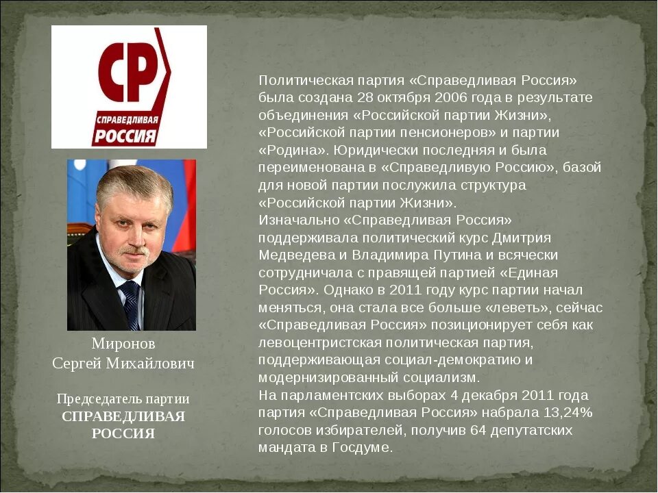 Программы партий россии кратко. Деятельность Справедливой России. Политическая партия. Лидеры политических партий России. Политическая идеология Справедливой России.