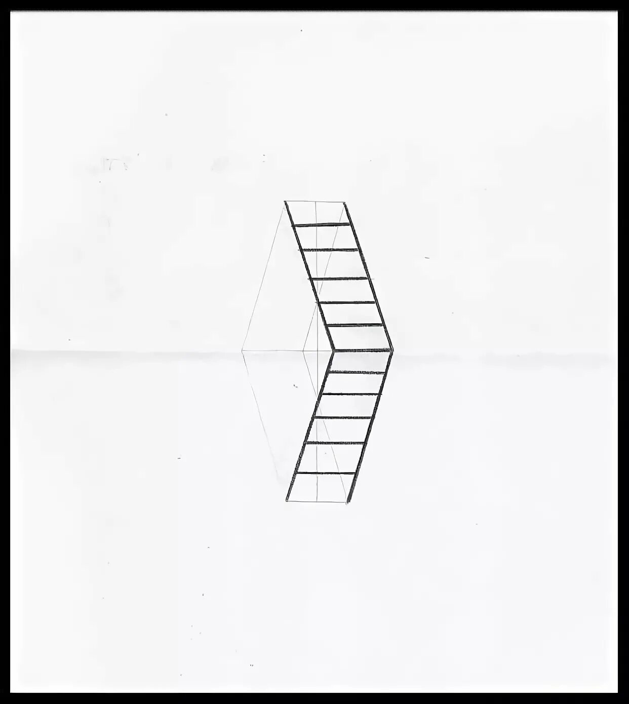 Объёмная лестница карандашом. 3д лестница рисунок карандашом. Нарисовать иллюзию. 3 Д рисунок лестница пошагово.