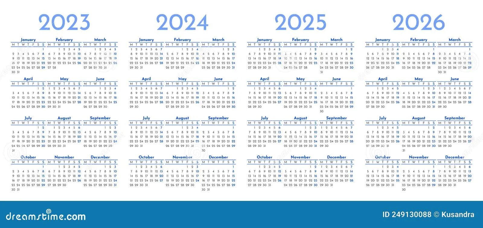 календарный 2025-недельный рабочий календарь на 2025 г. векторный набор из 12 ка
