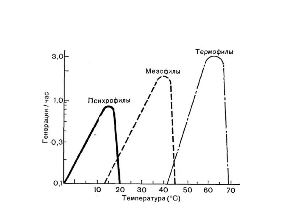 кривая роста дрожжей. зависимость роста бактерий от температуры. температурные условия. температура для мезофильных бактерий. оптимальная температура роста бактерий.