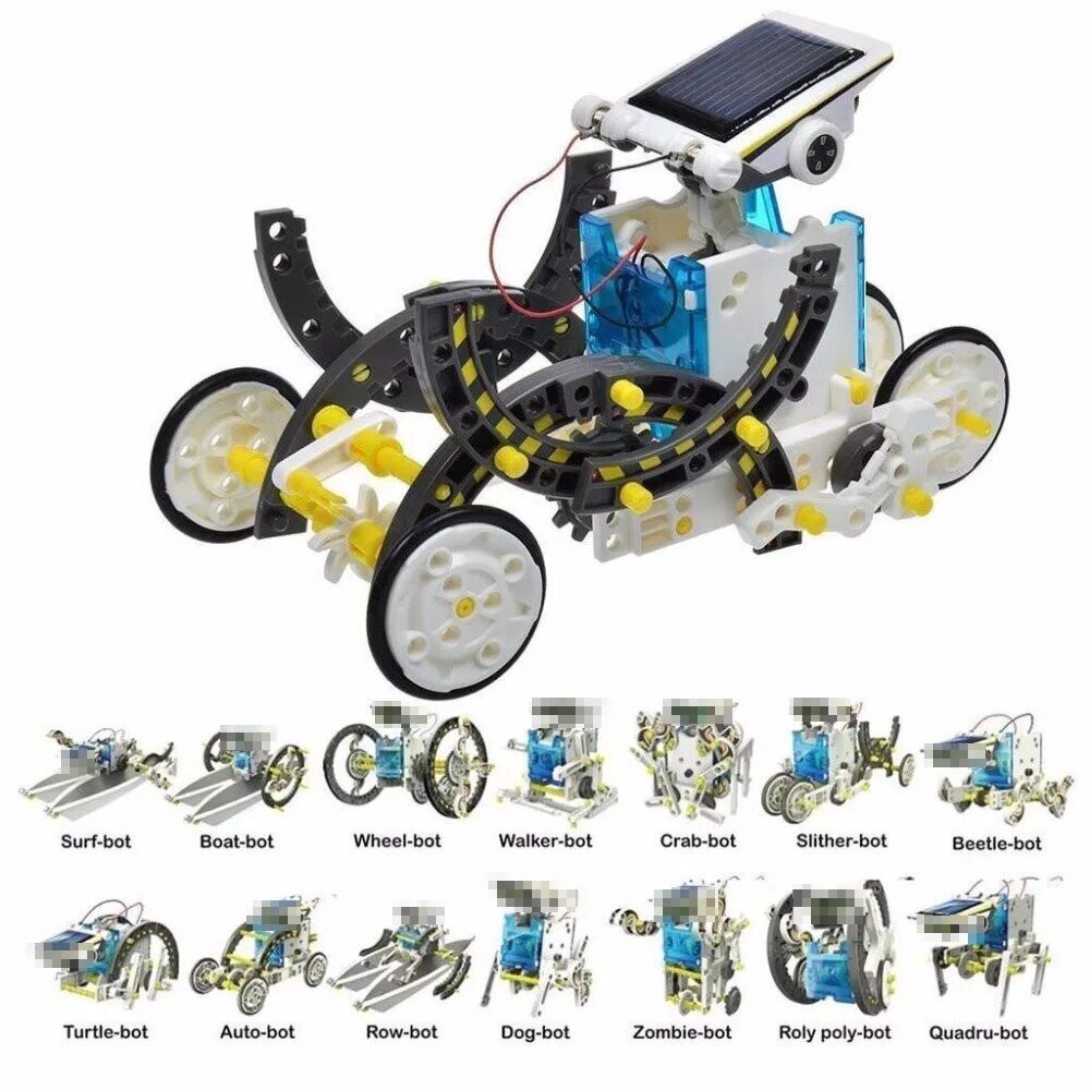 Робот 14 в 1. Конструктор робот солар 14 в 1. конструктор 14 в 1 educational solar robot. трансформер 14в1 educational solar robot kit на солнечной батарее (14 разных роботов). solar 14 в 1 конструктор на солнечных батареях.