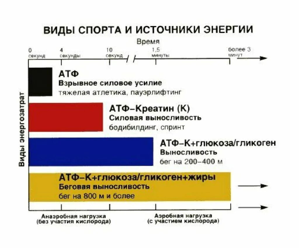 Энергии во время длительных