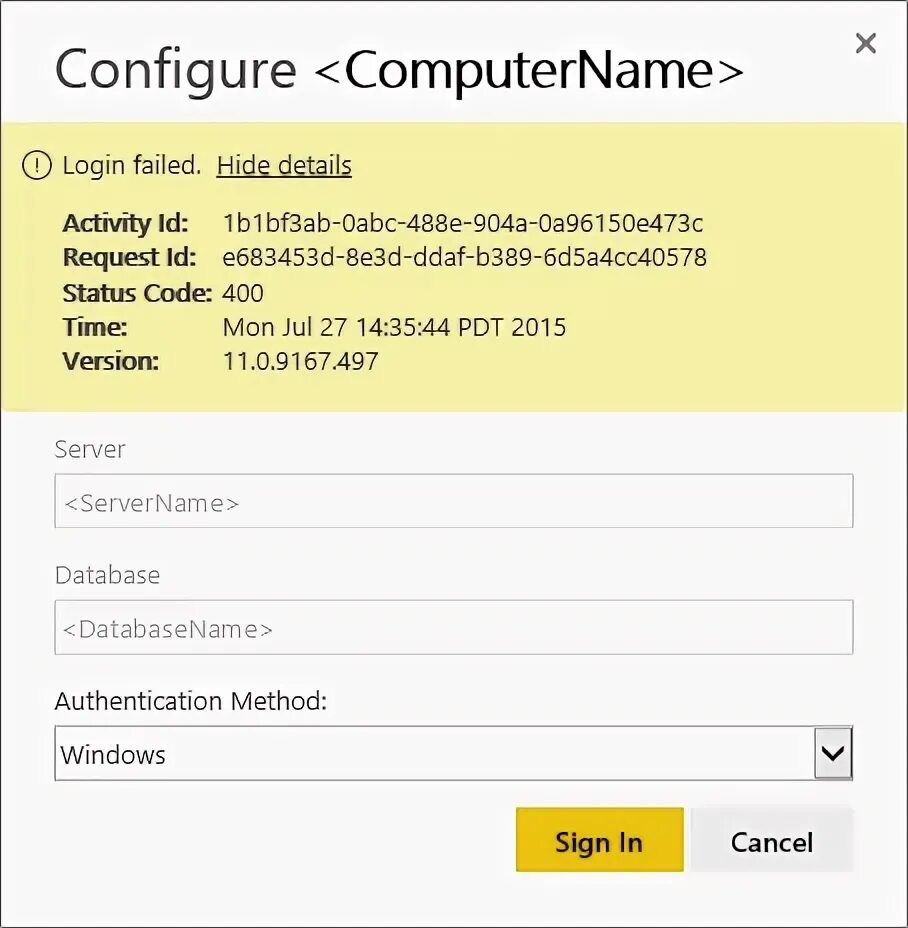 Couldn t authenticate. Couldn t authenticate
