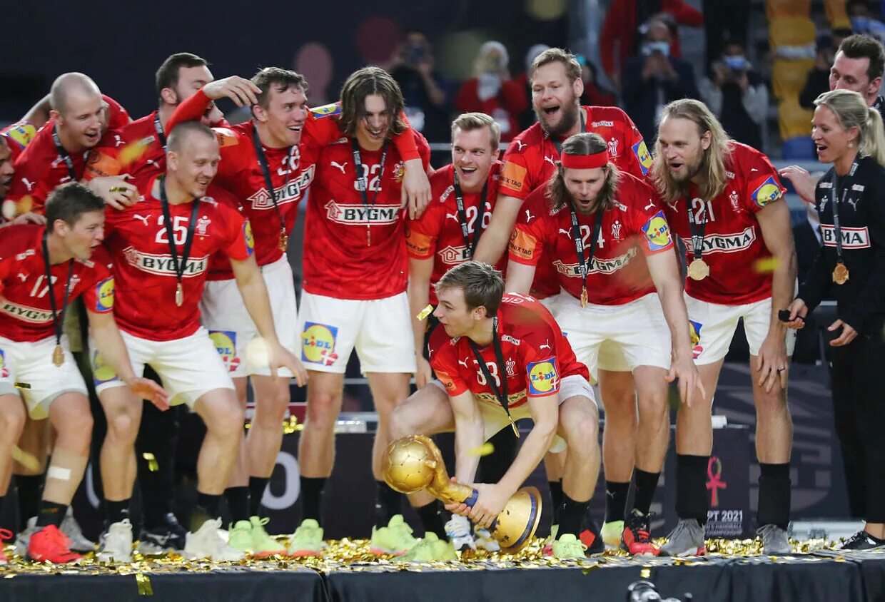 Сборная Дании по гандболу. Мужская сборная Дании по гандболу. World Championship. Handball 2022.