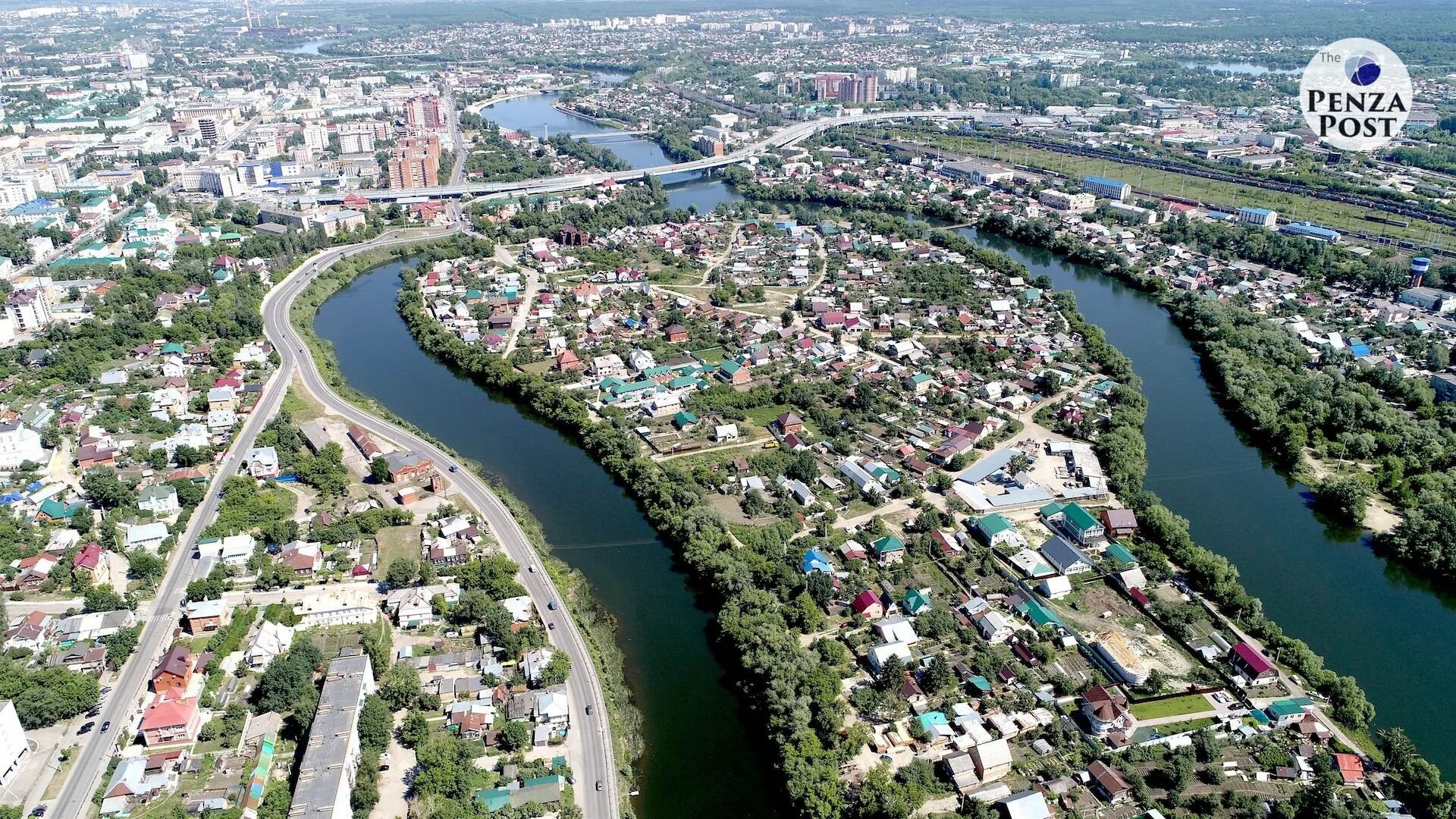 Стационарный пенза. Остров Пески Пенза. Пенза город Спутник с птичьего полета. Городской округ город Пенза. Пенза виды города.