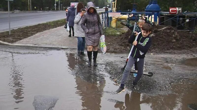 Обойти лужу. Человек обходит лужу. Человек переходит лужу.