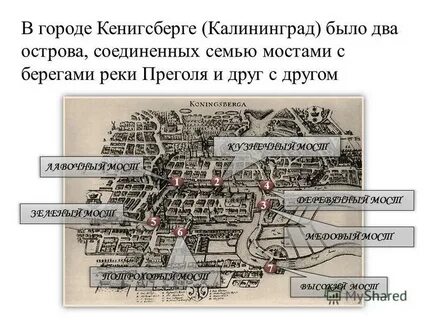 Кенигсберг на карте