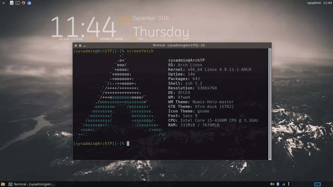 Установка archlinux 2025. Оболочки для archlinux. графические оболочки archlinux. arch linux xfce. красивые оболочки на arch linux.