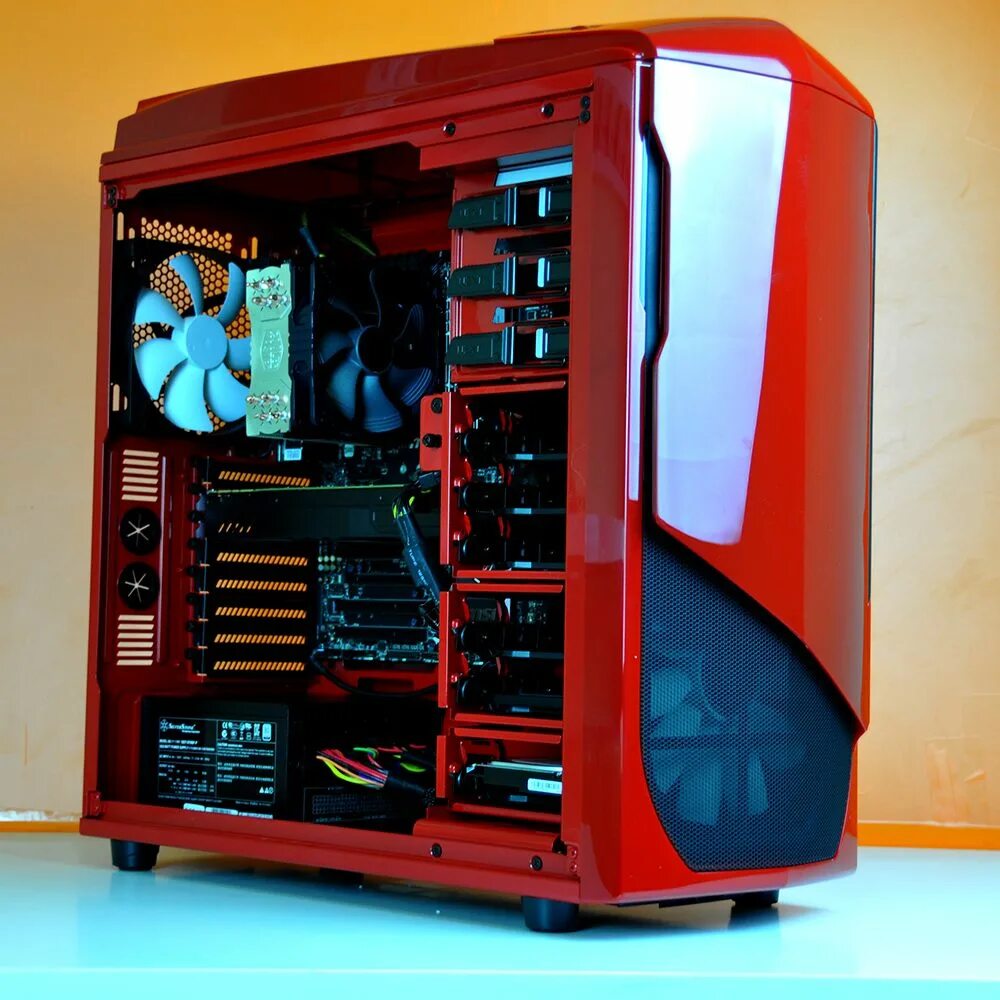 Продажа персонального компьютера. NZXT Phantom 530. NZXT Phantom Red. "Системный блок электроника 128к". Компьютер (игровой системный блок) qx200 (i3).