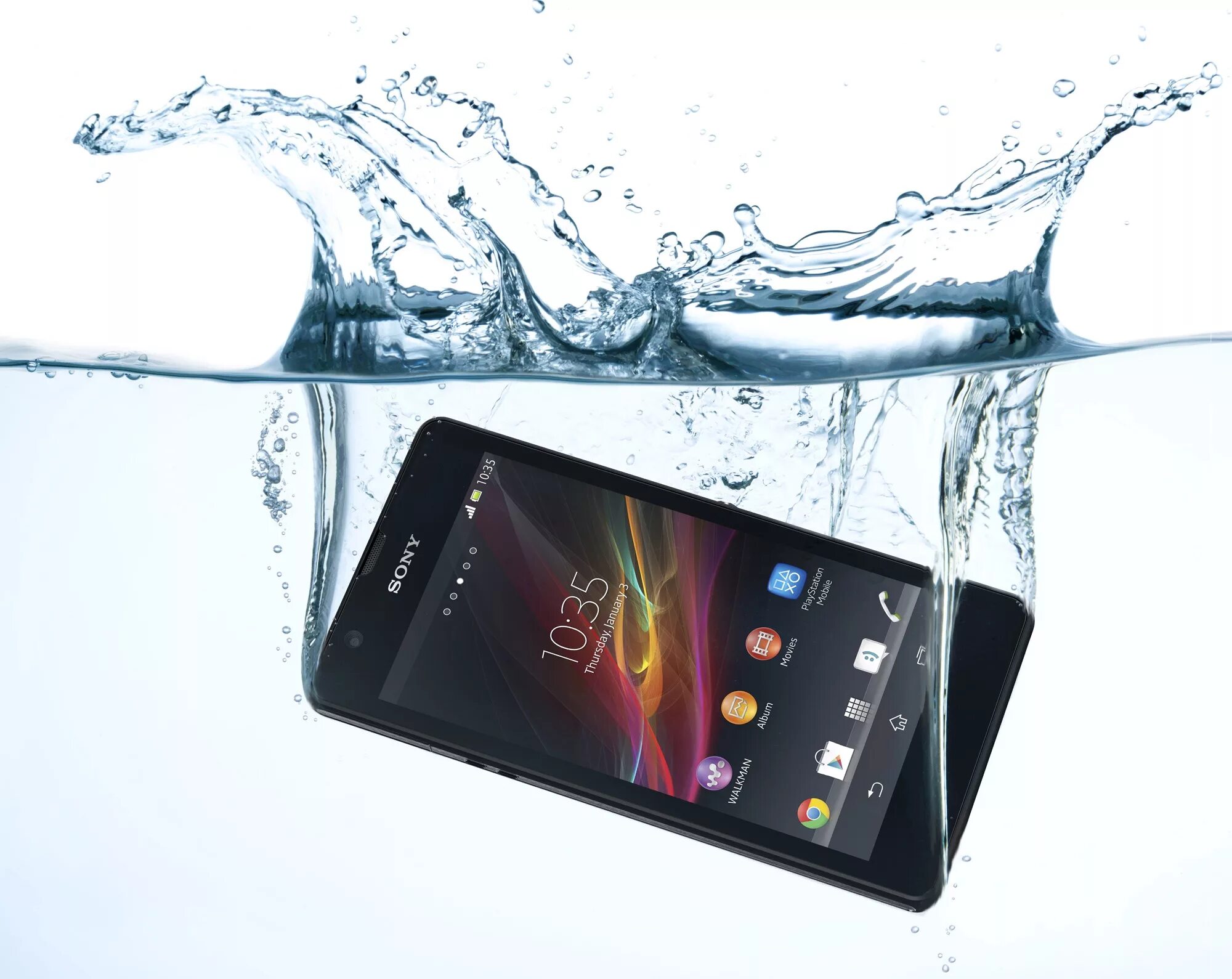 Звук для очистки от воды андроид. Водонепроницаемый Sony Xperia 2013. Sony Xperia ip68. Смартфон в воде.