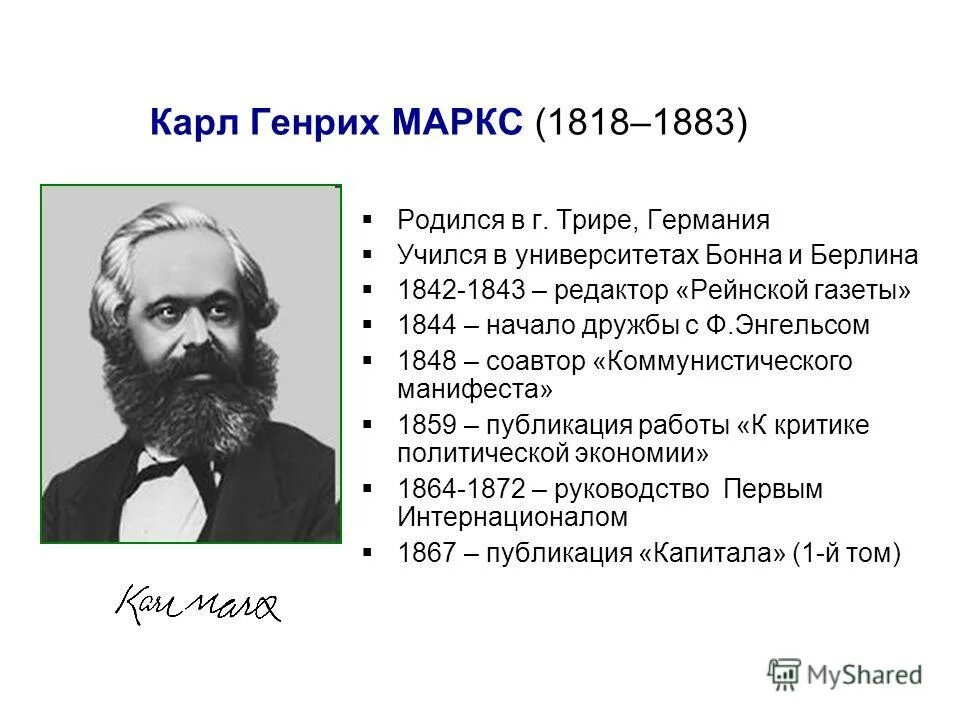 К марксом а смитом д