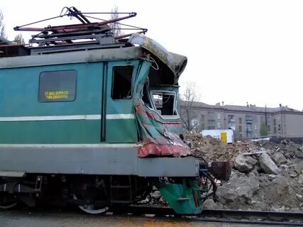 Фото столкновения поездов