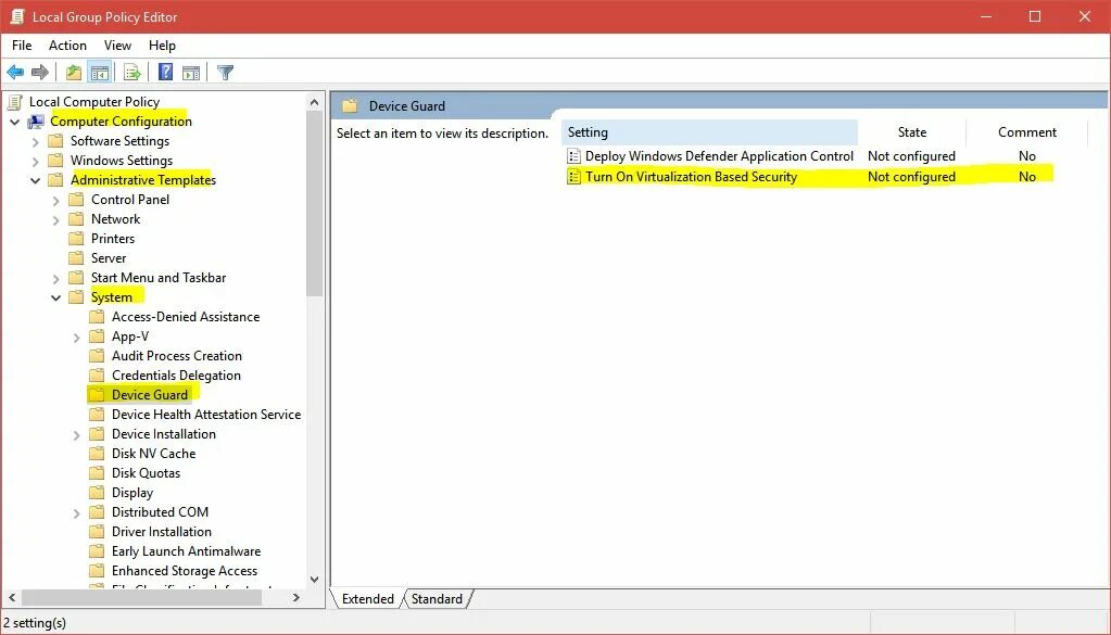 Vmware credential guard are not compatible. Device Guard. Credential Guard и device Guard. Device Guard Windows. Computer configuration.