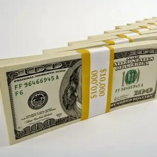 100 пачек денег 100 долларов
