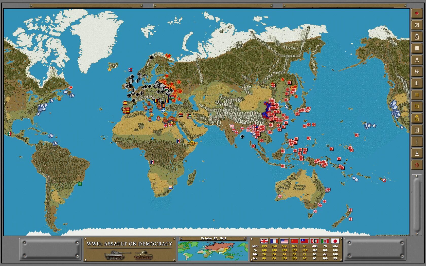 Военно-политическая игра. Карта стратегии. Карта военной игры