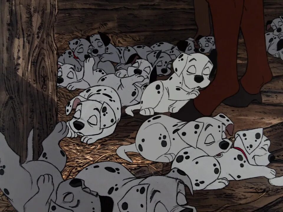 Включи 101 далматинец. 101 Далматинец спать. 101 Dalmatians 1961.