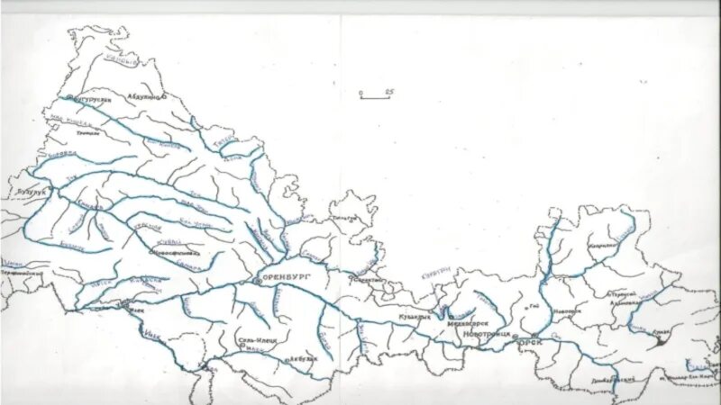 Карта Оренбургской области с реками. Контурная карта Оренбургской области с реками. Карта Оренбургской области с реками и озерами. Реки Оренбуржья на карте. Река орь на карте