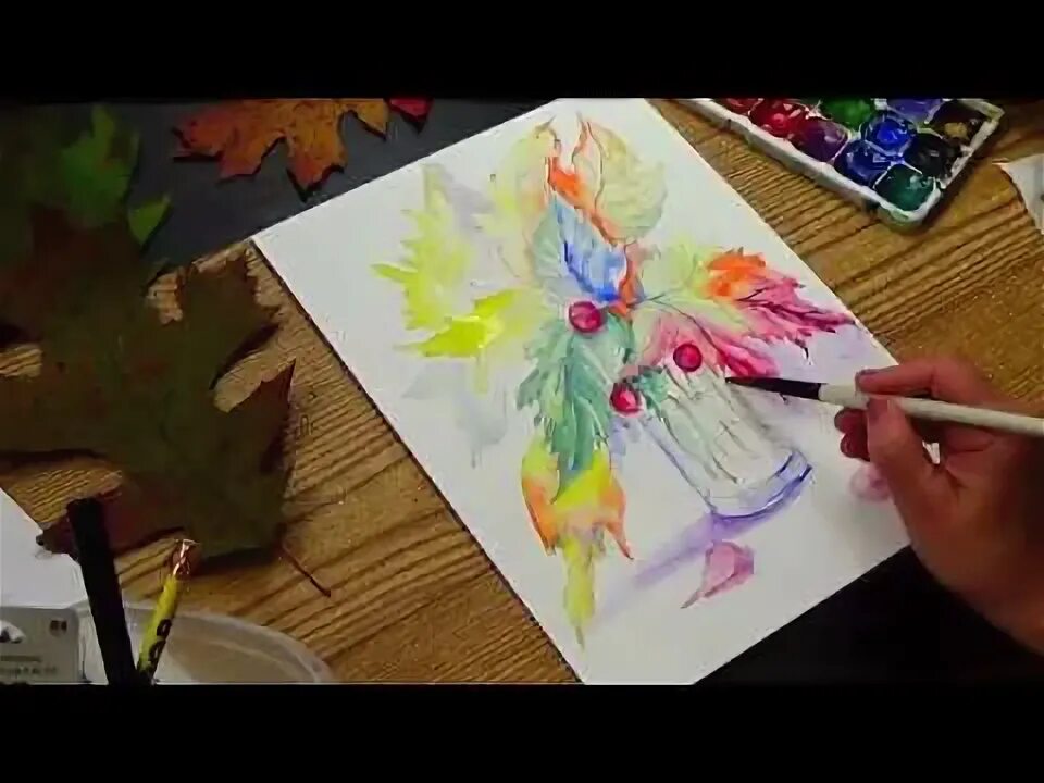 Осенний букет рисунок гуашью. Осенний букет рисунок гуашью