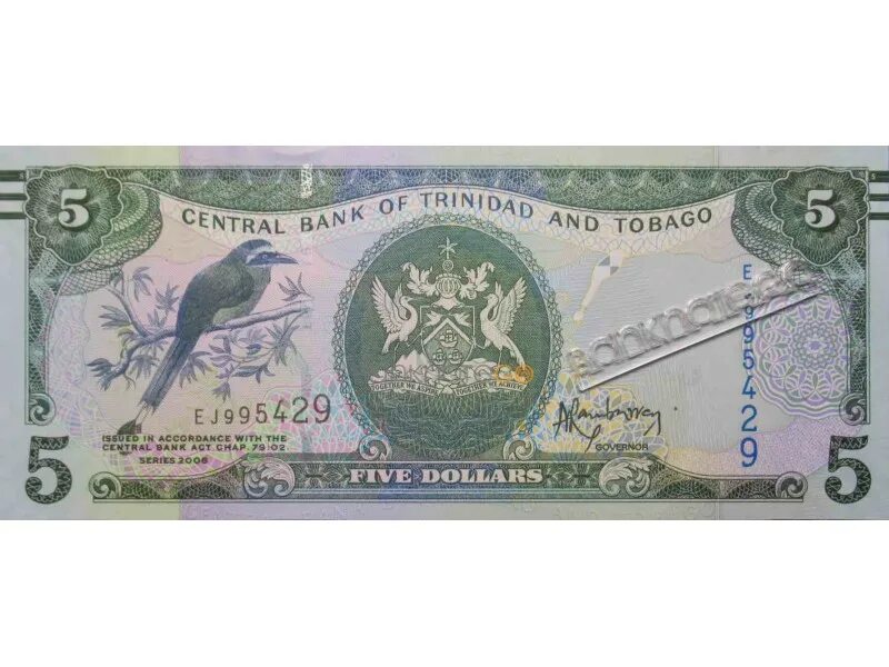 Банкноты Тринидад и Тобаго. Доллары 2006 года. 10 Долларов Тринидад и Тобаго 2002. Доллар 2006 года фото. 2006 долларов в рублях