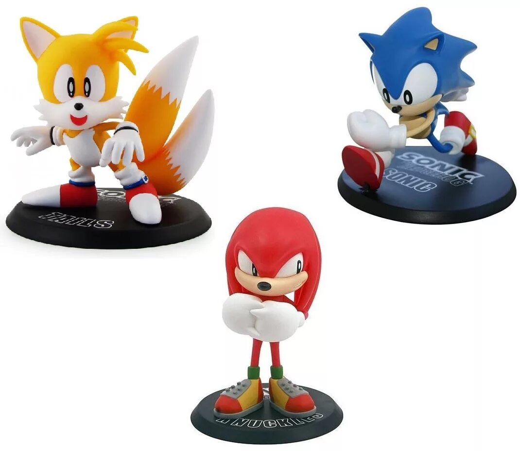 Sonic toys party. Фигурки Соник Тейлз. Игрушки Соник и Тейлз фигурки. Соник НАКЛЗ Тейлз фигурки. Тейлз и НАКЛЗ игрушки.