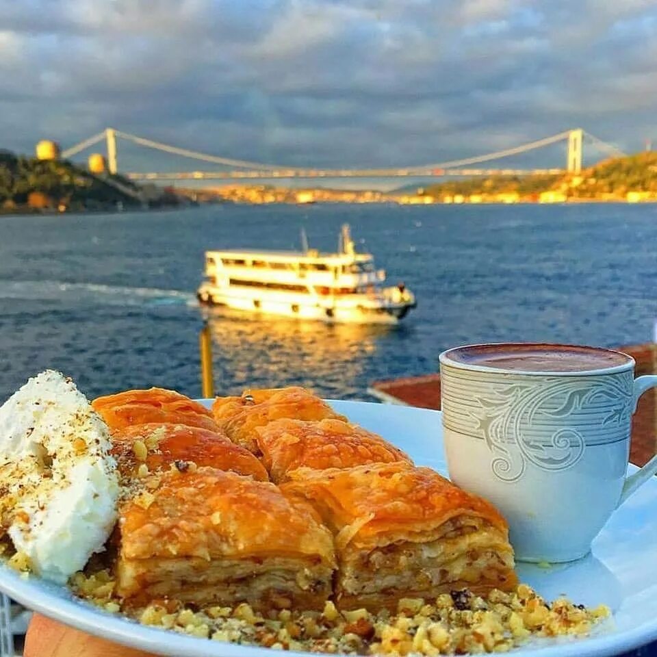 Best turkey. Стамбул Босфор завтрак. Стамбул чай Босфор. Стамбул Босфор залив ресторан. Стамбул Босфор утро.
