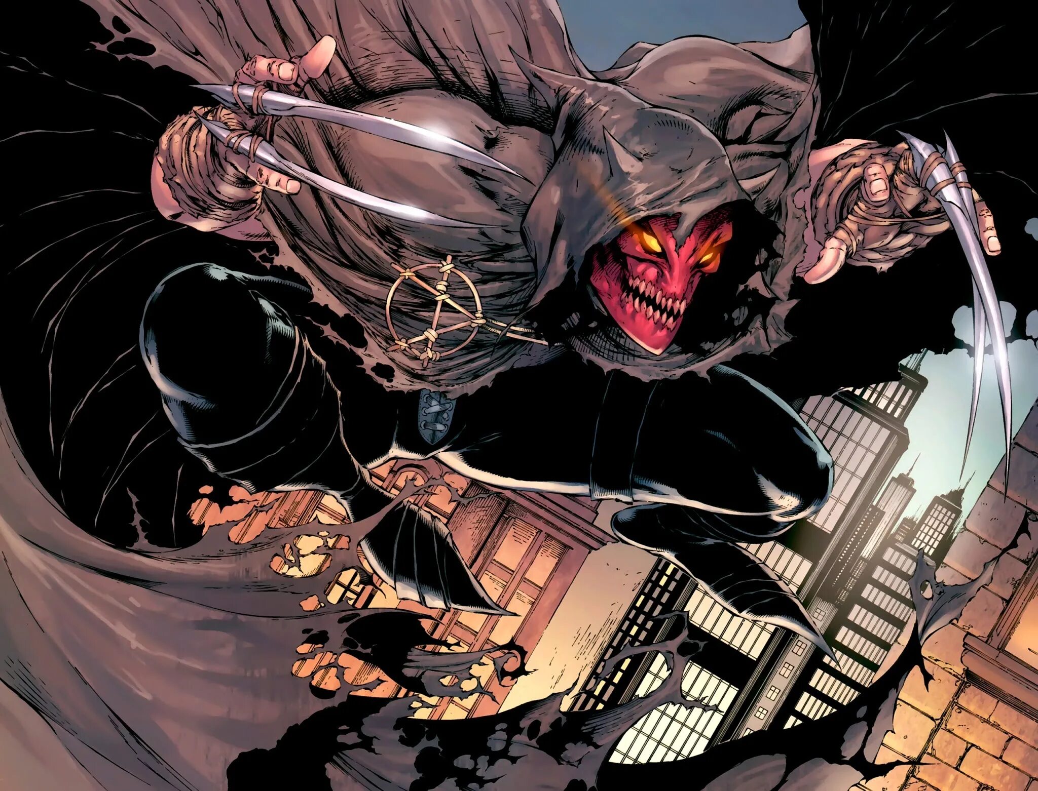 Демон комикс. Dc comics жнец. клетчатый демон комикс.