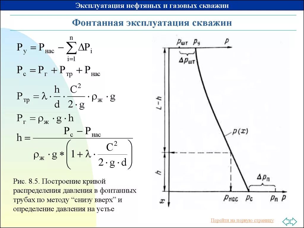 Давление скважины формула. График распределения давления. расчет забойного давления в скважине. расчет забойного давления в нефтяной скважине. забойное давление скважины формула.