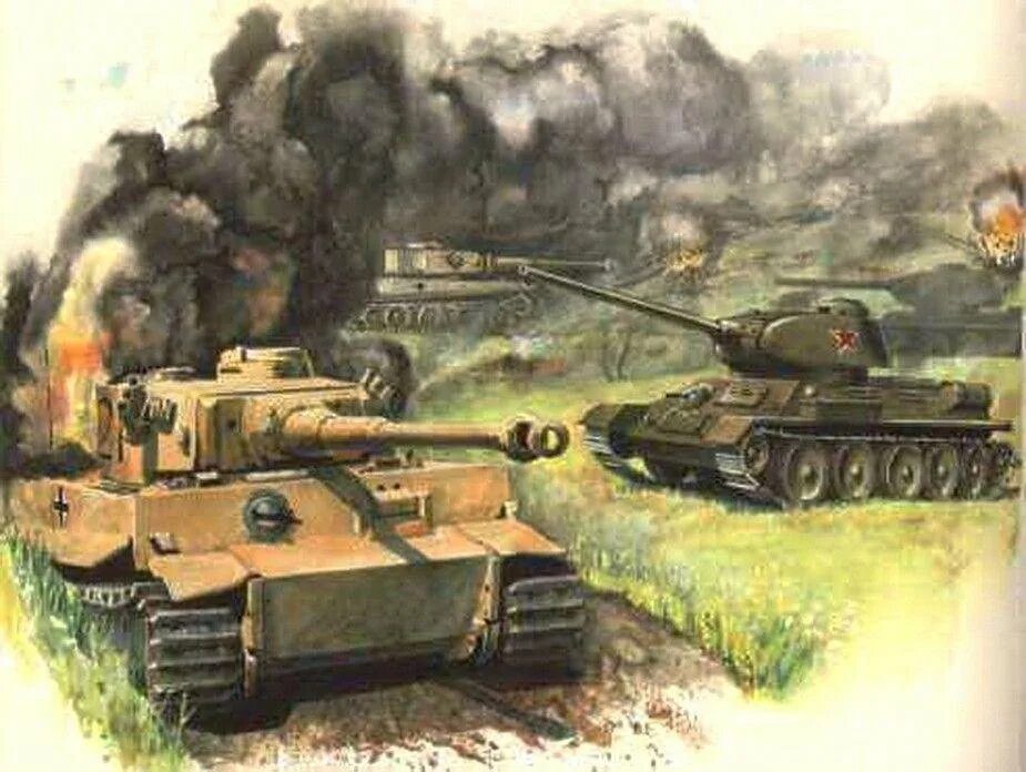 Немецкие танки второй мировой войны танковый бой. Танковое сражение в живописи. Немецкий танк рисунок. Рисунки войны танков. Танковая битва 2