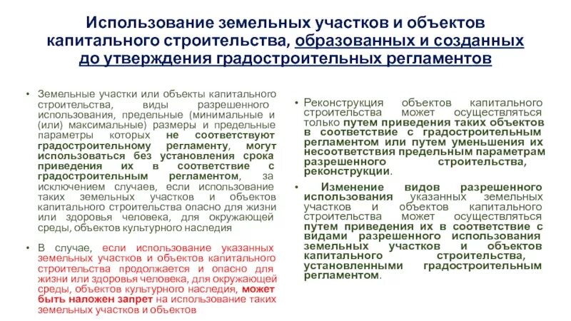 Разрешенное использование для строительства