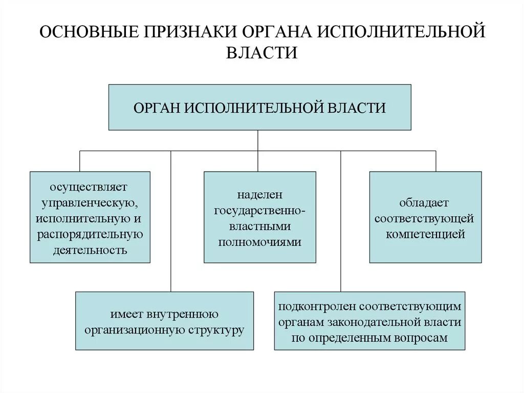 Отличительным признаком государственной власти является. Понятие органов исполнительной власти. Признак деятельности органов исполнительной власти. Понятие классификация органов исполнительной власти в РФ. Признаки исполнительной власти схема.