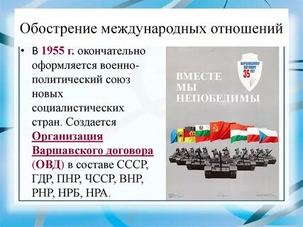 Обострение международных отношений
