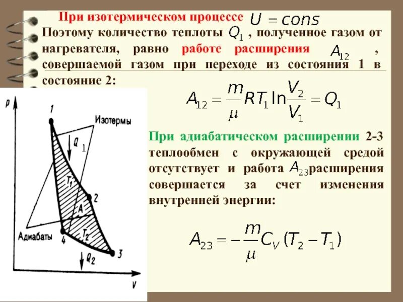 энергия адиабатического расширения. адиабатное расширение формула. уравнение состояния идеального газа изопроцессы. адиабатическое сжатие и расширение. работа идеального газа при адиабатическом расширении.