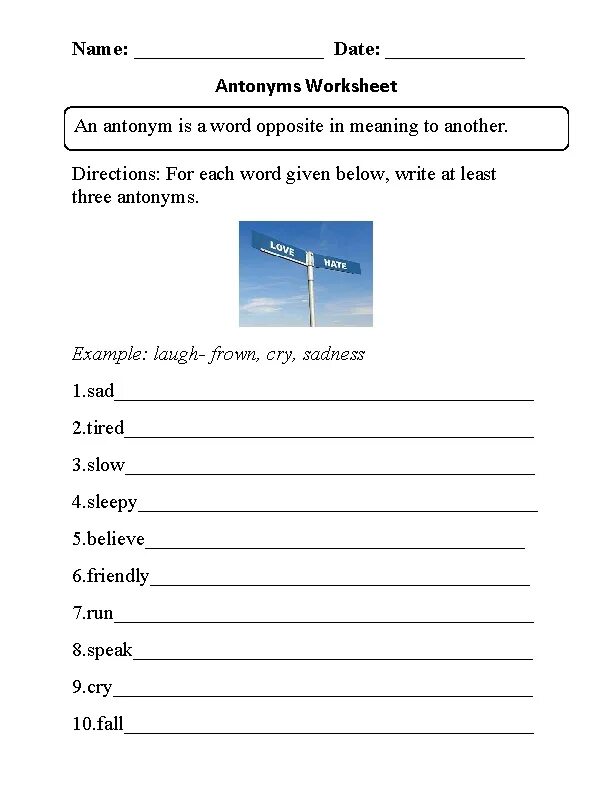 Write the opposite meaning