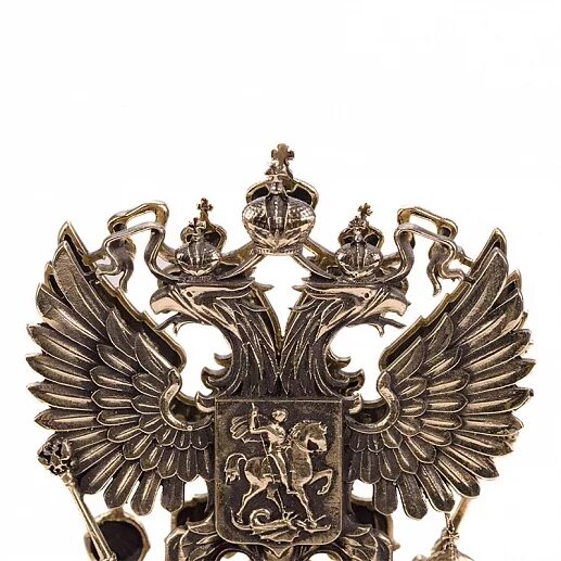Бронза герб. Герб россии. герб россии бронза. орел со скипетром и державой. бронзовая визитница &quot;герб рф&quot;, настольная.