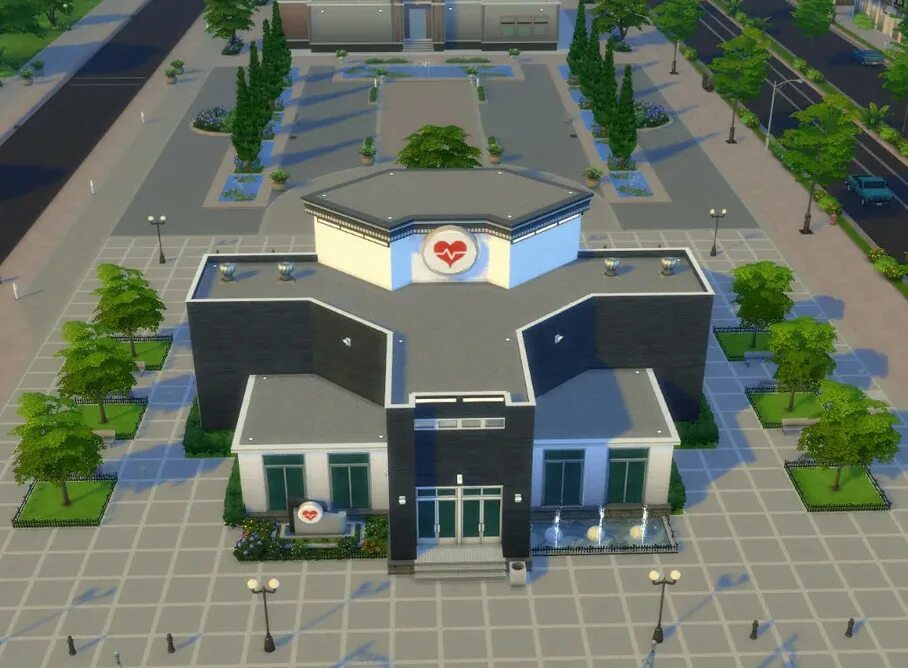 Как попасть в больницу в симс. Sims 4 больница. больница sims 3. клиника симс 4. новая больница симс 4.