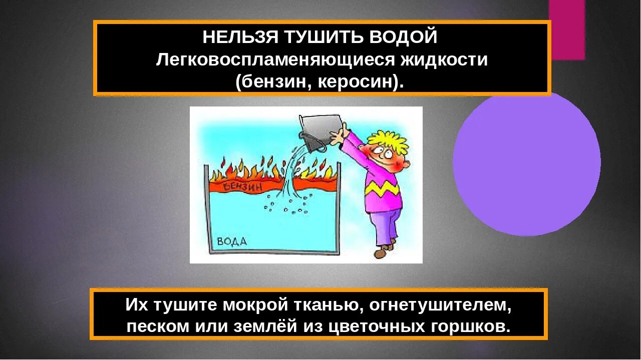 Почему нельзя тушить бензин водой. Что нельзя тушить водой. Керосин бензин запрещено тушить. Запрещено тушить водой Электроприборы. Почему нельзя тушить горящий керосин водой физика