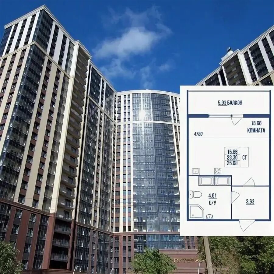 Голдберри ул типанова 23 стр 1 фото Купить 1-комнатную квартиру, 45.73 м² по адресу Санкт-Петербург, улица Типанова,