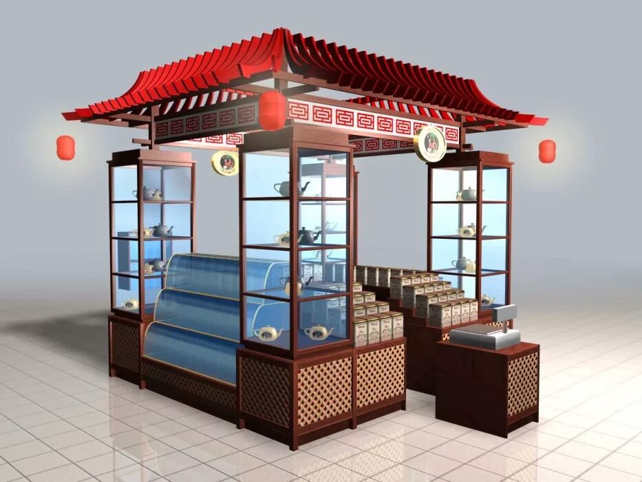 кофейный киоск в виде стакана. павильон. магазинчик японском стиле. эскиз торгового павильона. маленький торговый павильон.