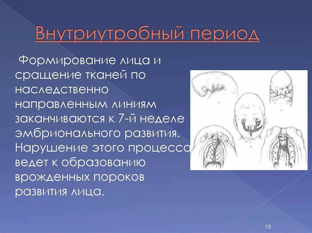Нарушение формирования лица