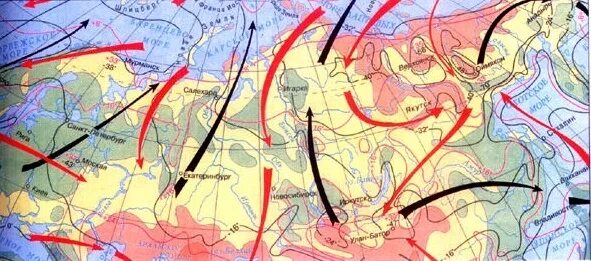 Направление ветра россия. Направление ветров России. Карта ветров. Направление ветров на карте. Преобладающие направления ветров.