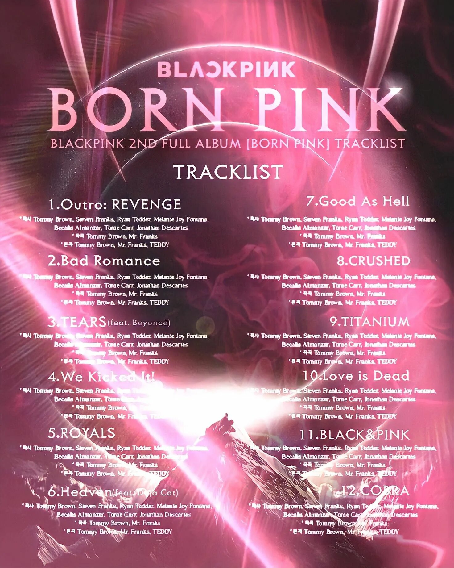 Список песней пинк. Блэкпинк Борн Пинк. Борн Пинк Треклист. BLACKPINK born Pink Tour 2023. Born Pink BLACKPINK альбом.