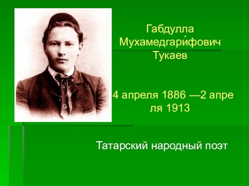 Поэзия народов россии страницы жизни поэта тукай. Габдулла Тукай поэт. Татарский поэт Габдулла Тукай. Габдулла Тукай 110 лет. Фамилия имя отчество у Габдуллы Тукая.