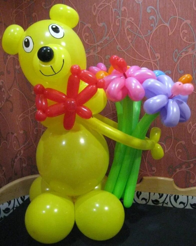 Поделки из шариков. Фигуры из воздушных шаров. Фигуры из надувных шаров. Медвежонок из воздушных шаров. Фигуры из шаров своими руками.