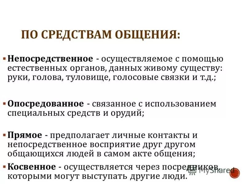 Средства общения непосредственное