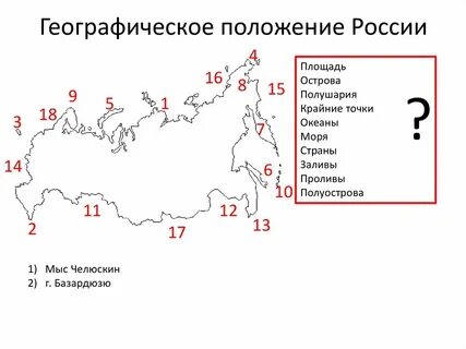 Тест географическое положение