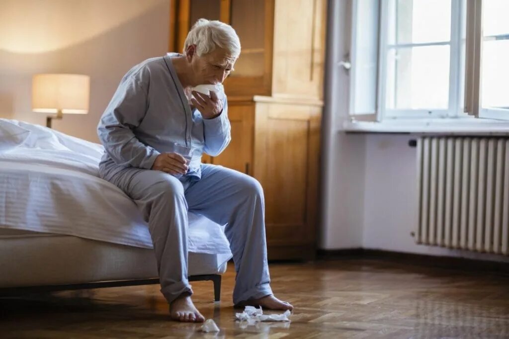 Подагрический приступ. Кашель. Смерть от сердечного приступа. Человек задыхается. Болит сердце.