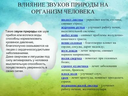 Влияние звука на организм человека