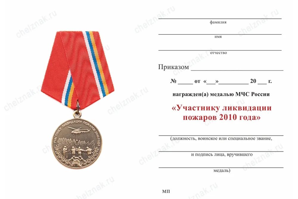 Мо рф 2010. Медаль МЧС России участнику ликвидации пожаров 2010 года. Медаль участнику тушения пожаров 2010 года. Медалью участника ликвидации лесных пожаров 2010 года.