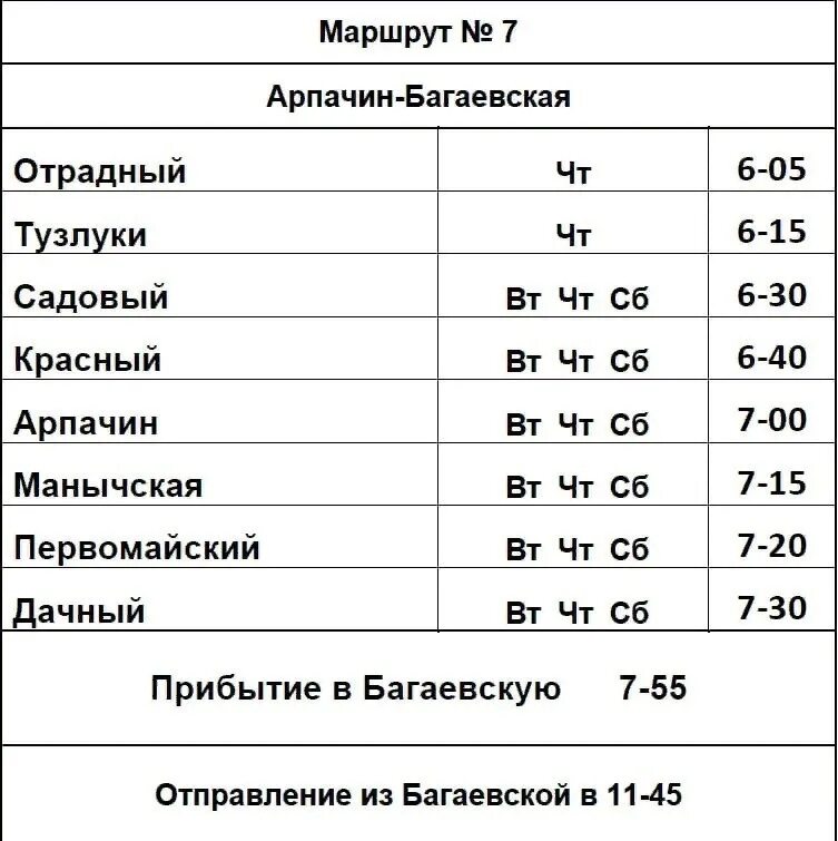 Багаевская ростов расписание автобусов