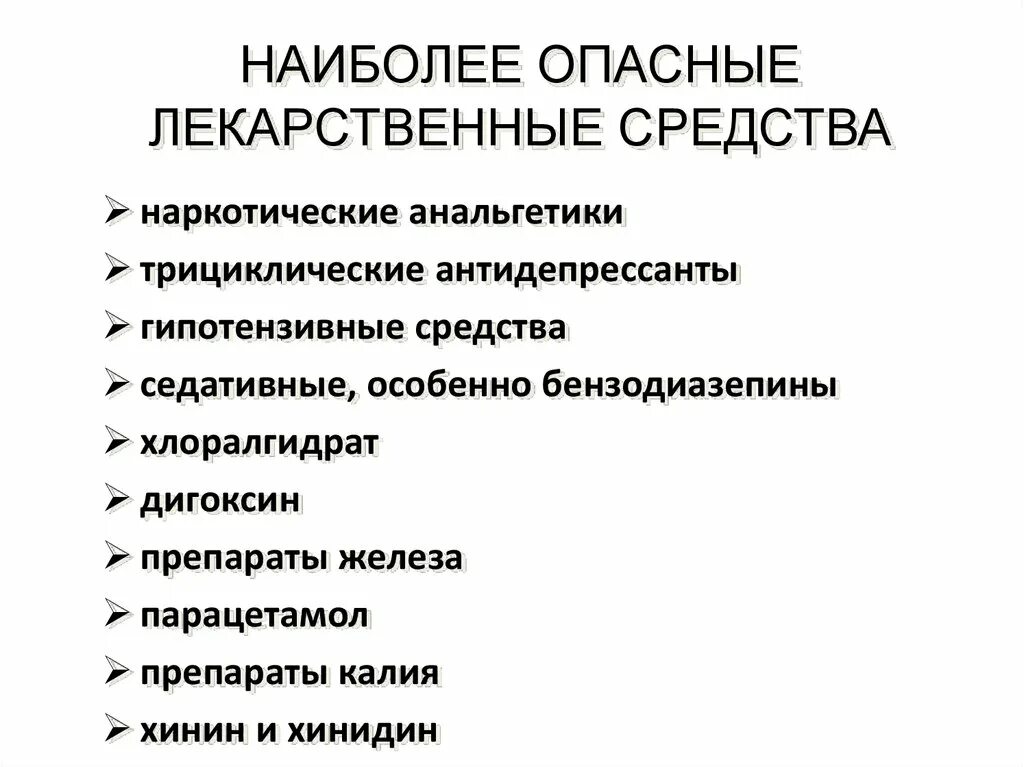 Какие опасные лекарство